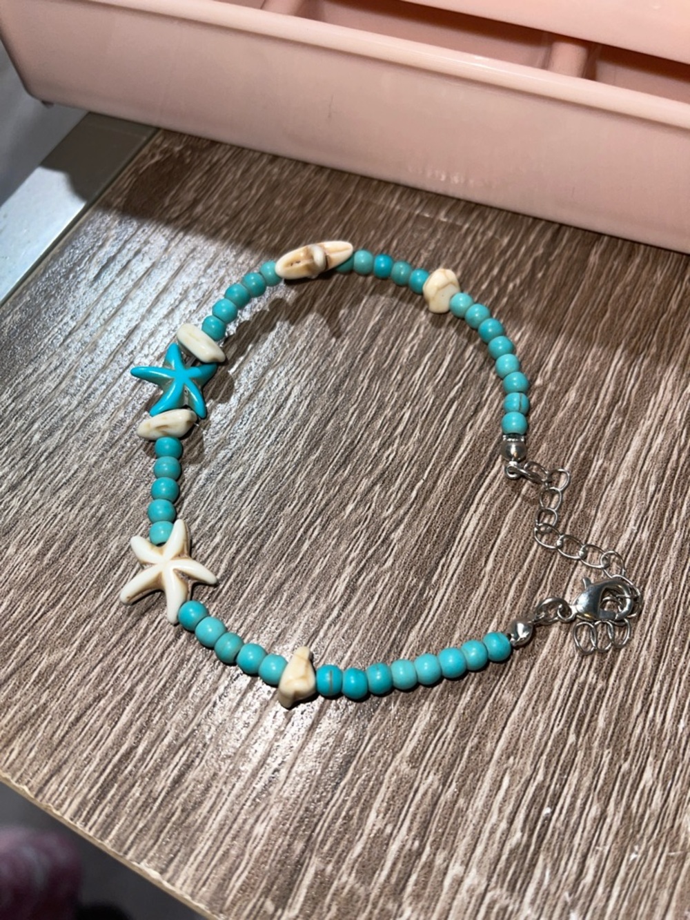 Turquoise Beaded Starfish Anklet/Bracelet